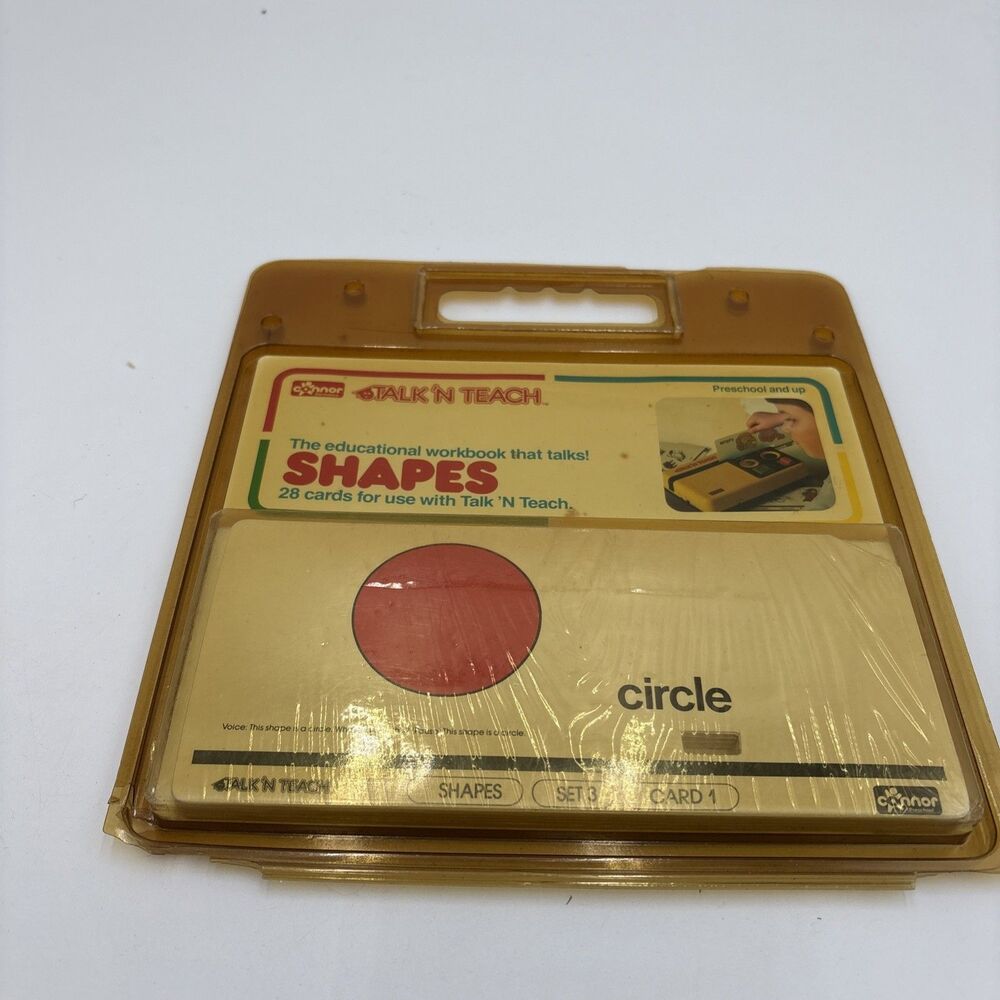Vintage 1980s Connor Talk 'N Teach Shapes Card Pack – NEW